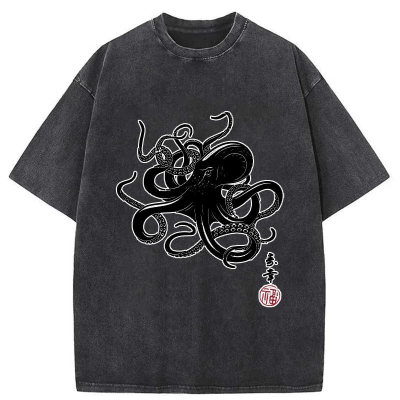 Tokyo-Tiger Vintage Octopus Japan Washed T-Shirt