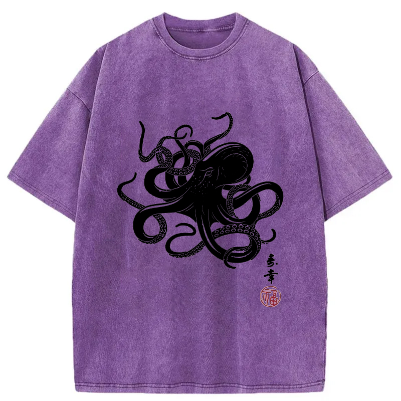 Tokyo-Tiger Vintage Octopus Japan Washed T-Shirt