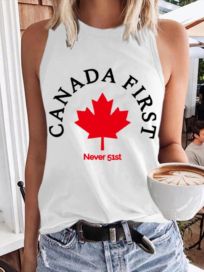 Retro Women's Canada's No. 1, Not No. 51 Printed Tank Top