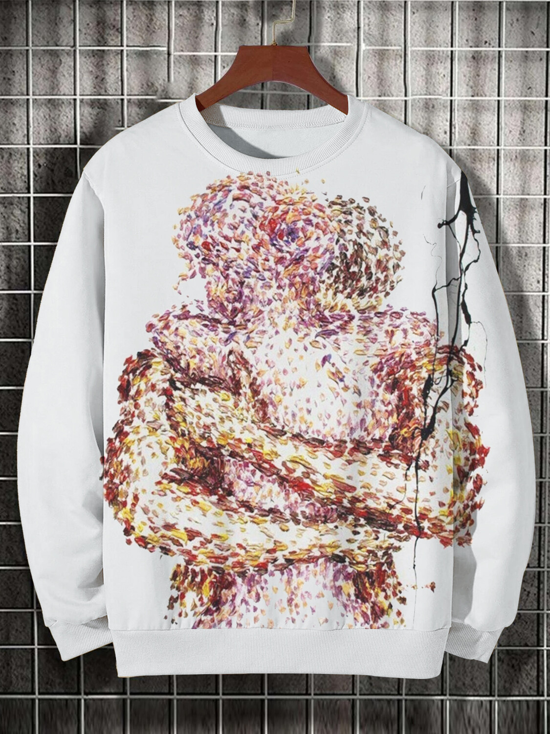Men's Oil Painting 40 Romantic Print Casual Sweatshirt