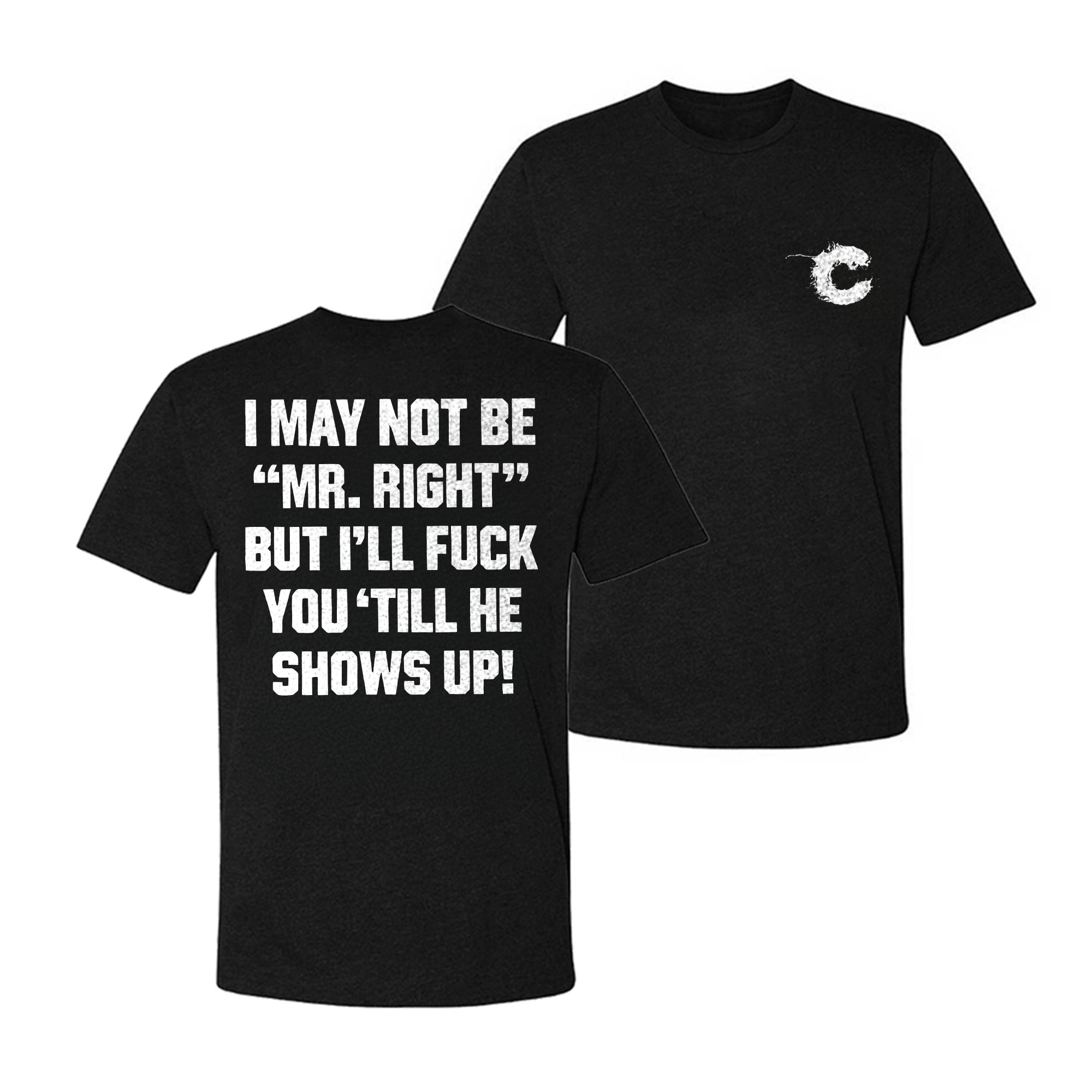 I May Not Be "Mr.Right" But I'll Fuck You'Till He Shows Up! T-shirt