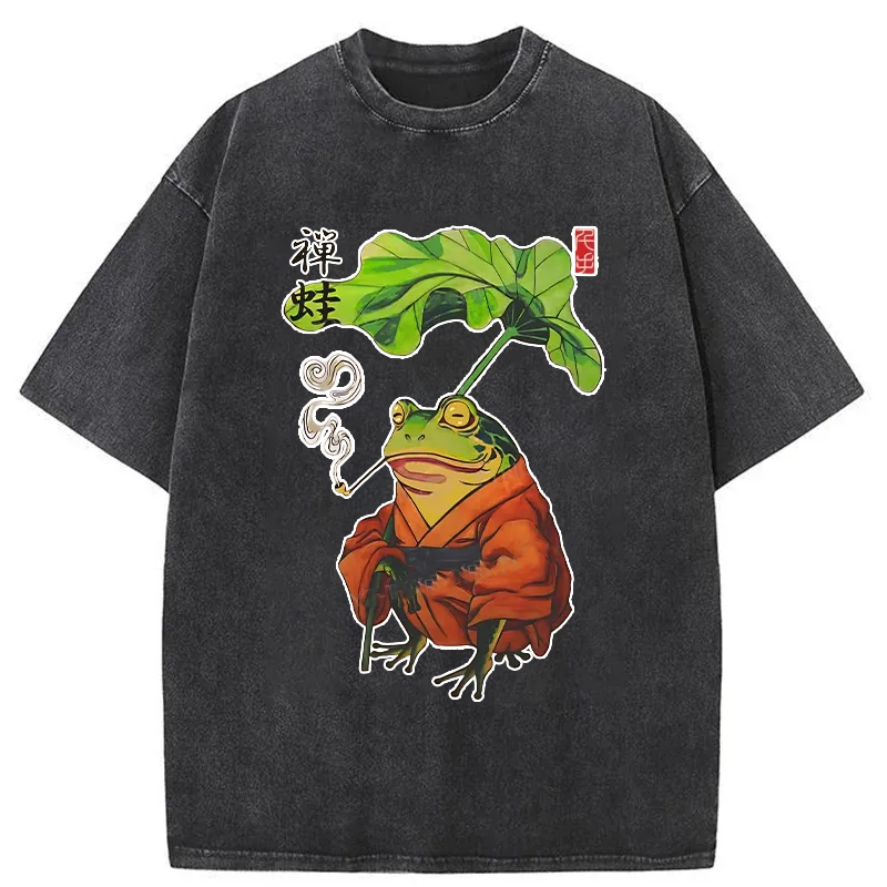 Tokyo-Tiger Zen Frog Washed T-Shirt