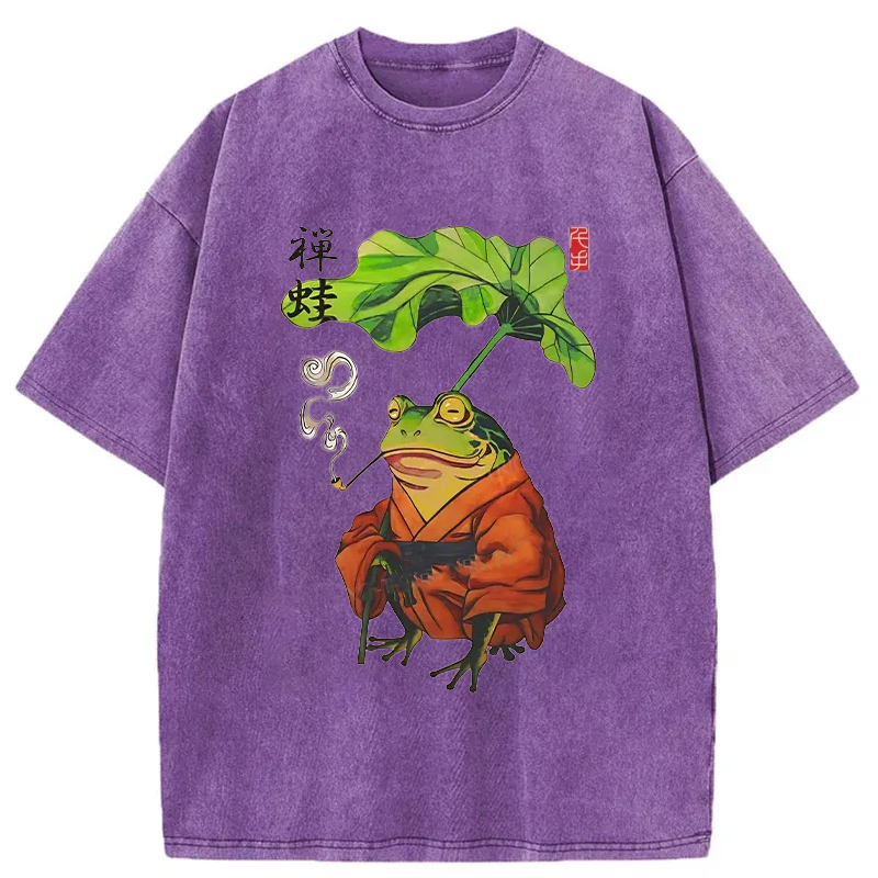 Tokyo-Tiger Zen Frog Washed T-Shirt