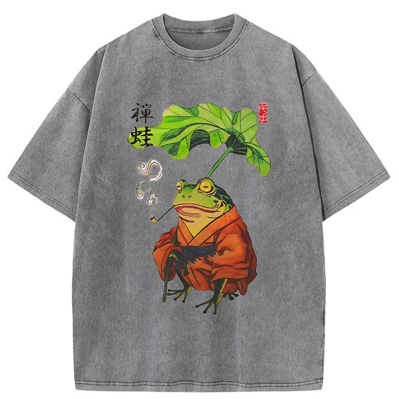 Tokyo-Tiger Zen Frog Washed T-Shirt