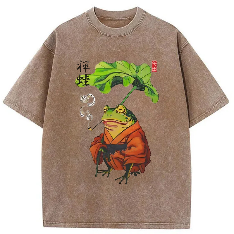 Tokyo-Tiger Zen Frog Washed T-Shirt
