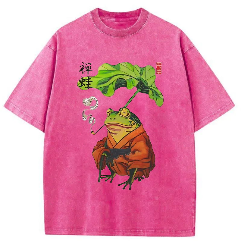 Tokyo-Tiger Zen Frog Washed T-Shirt