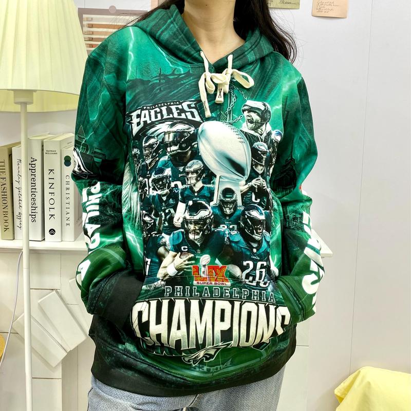 Retro Philadelphia Exciting Whites Print Hoodie