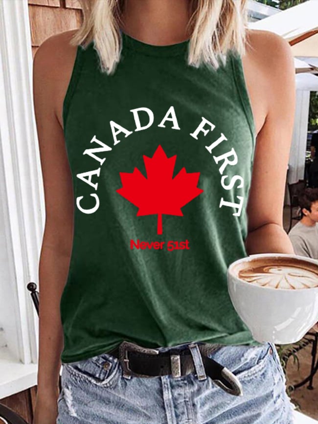 Retro Women's Canada's No. 1, Not No. 51 Printed Tank Top