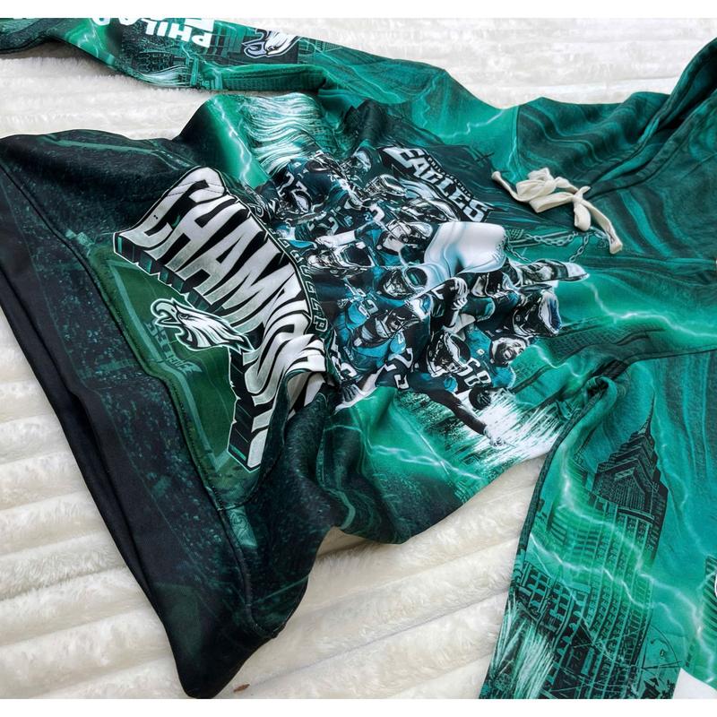 Retro Philadelphia Exciting Whites Print Hoodie