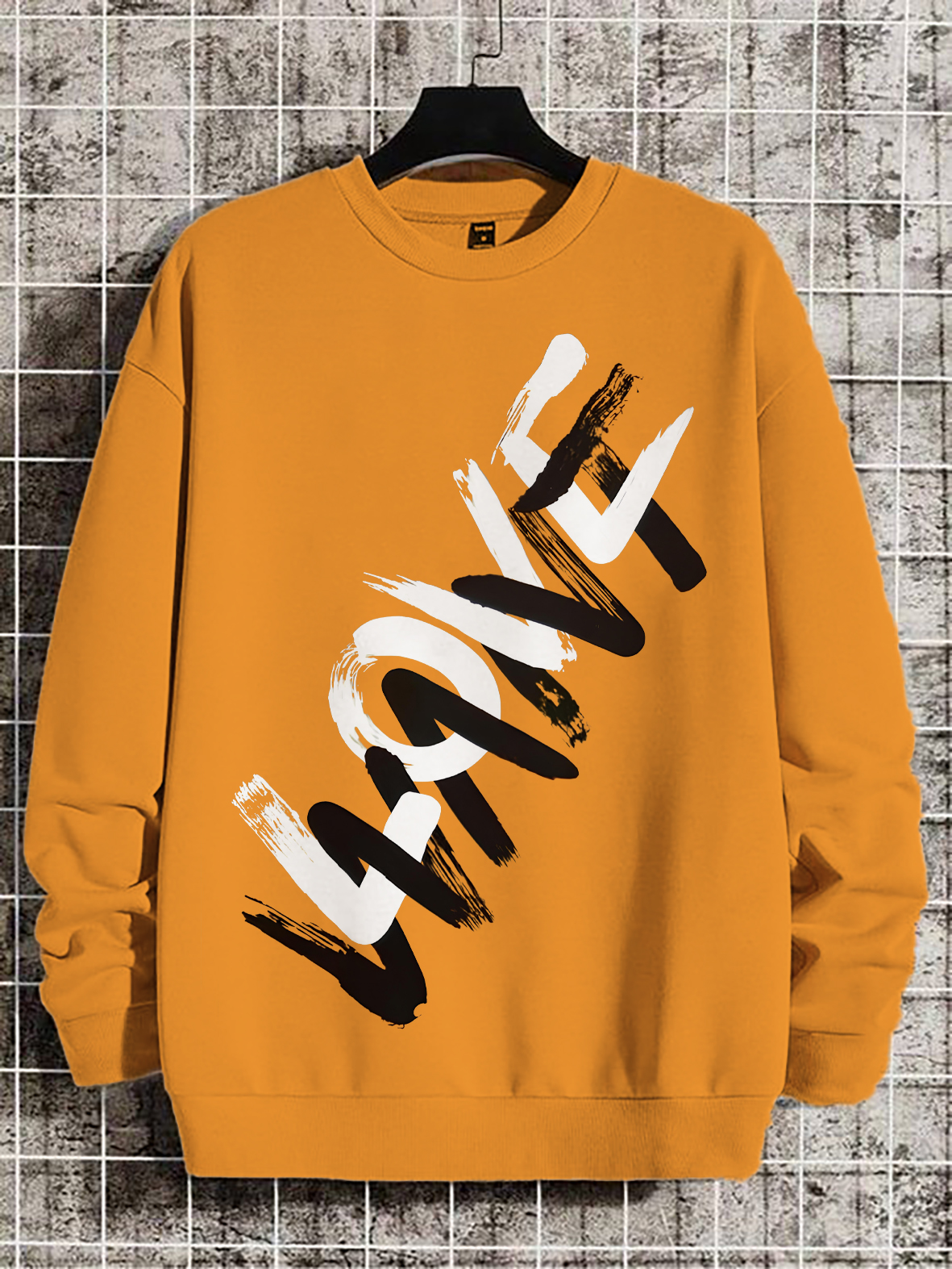 Men's Want Love Art Print Cotton Casual Sweatshirt
