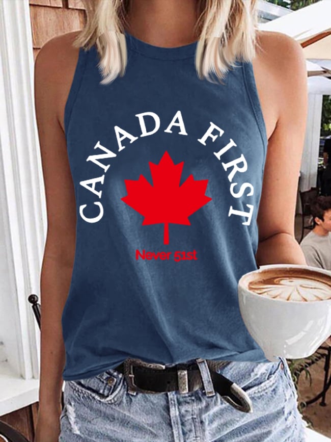 Retro Women's Canada's No. 1, Not No. 51 Printed Tank Top