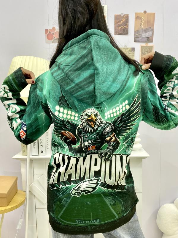 Retro Philadelphia Exciting Whites Print Hoodie