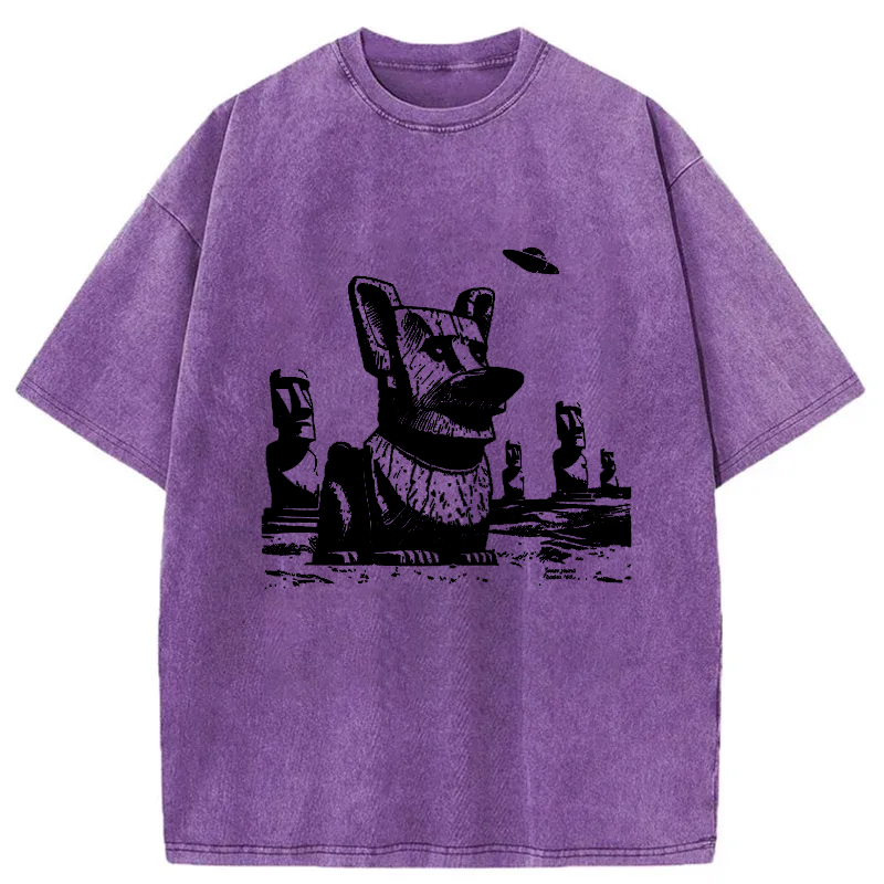 Tokyo-Tiger Funny Corgi Washed T-Shirt