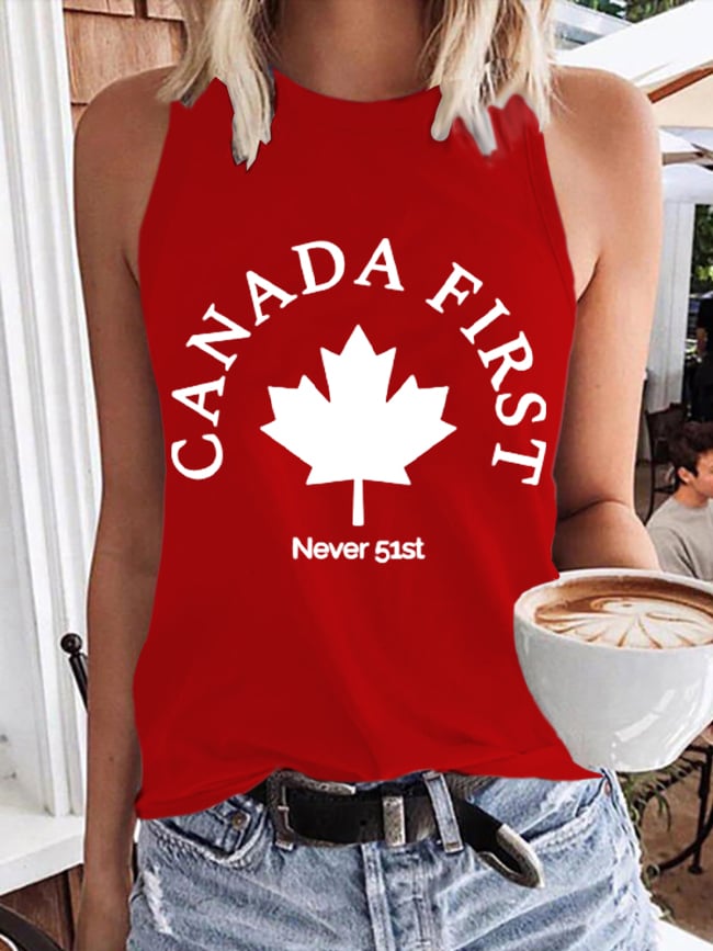 Retro Women's Canada's No. 1, Not No. 51 Printed Tank Top