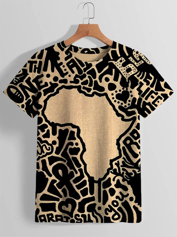 Women's Black Pride African Print Casual T-Shirt