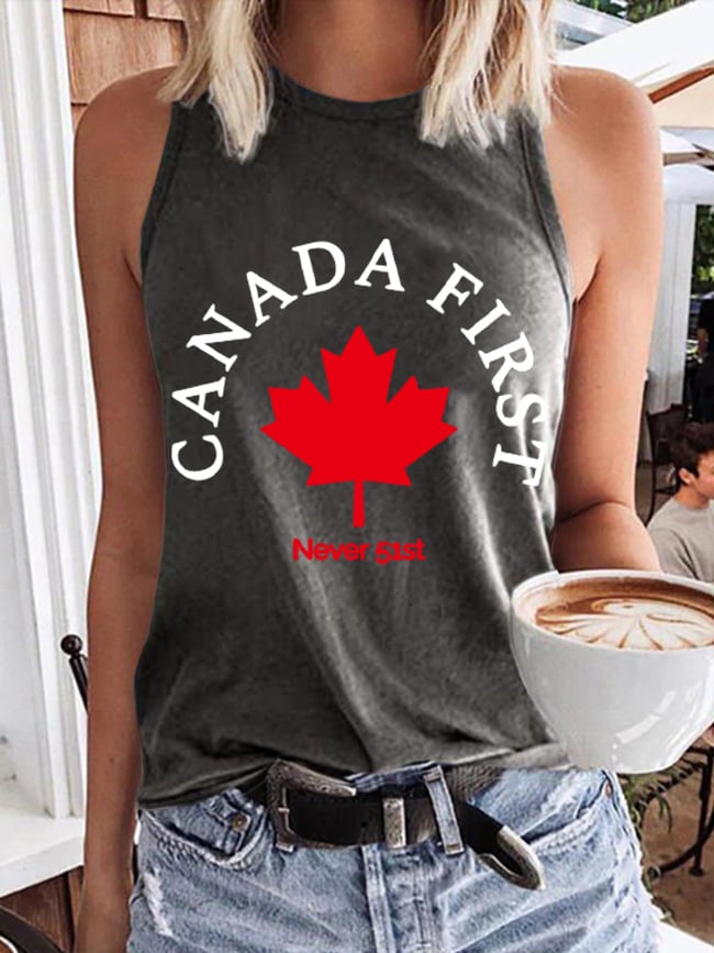 Retro Women's Canada's No. 1, Not No. 51 Printed Tank Top