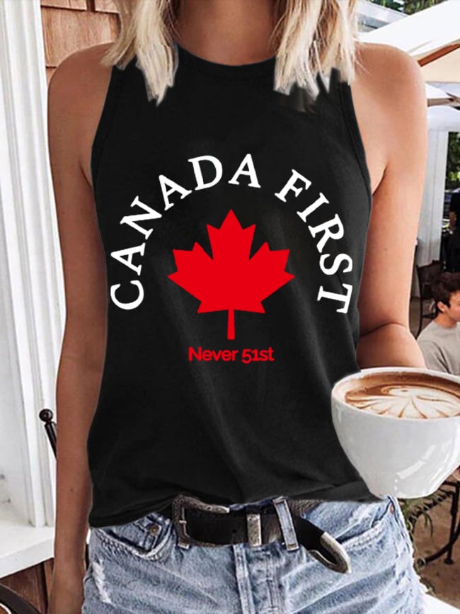 Retro Women's Canada's No. 1, Not No. 51 Printed Tank Top