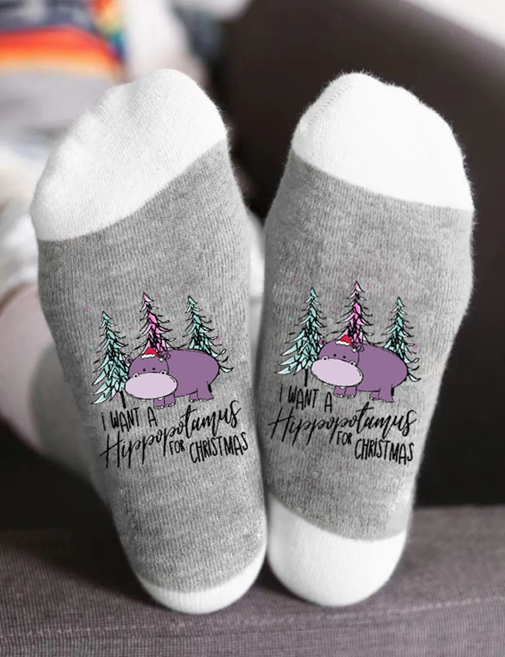 I Want A Hippopotamus For Christmas Socks