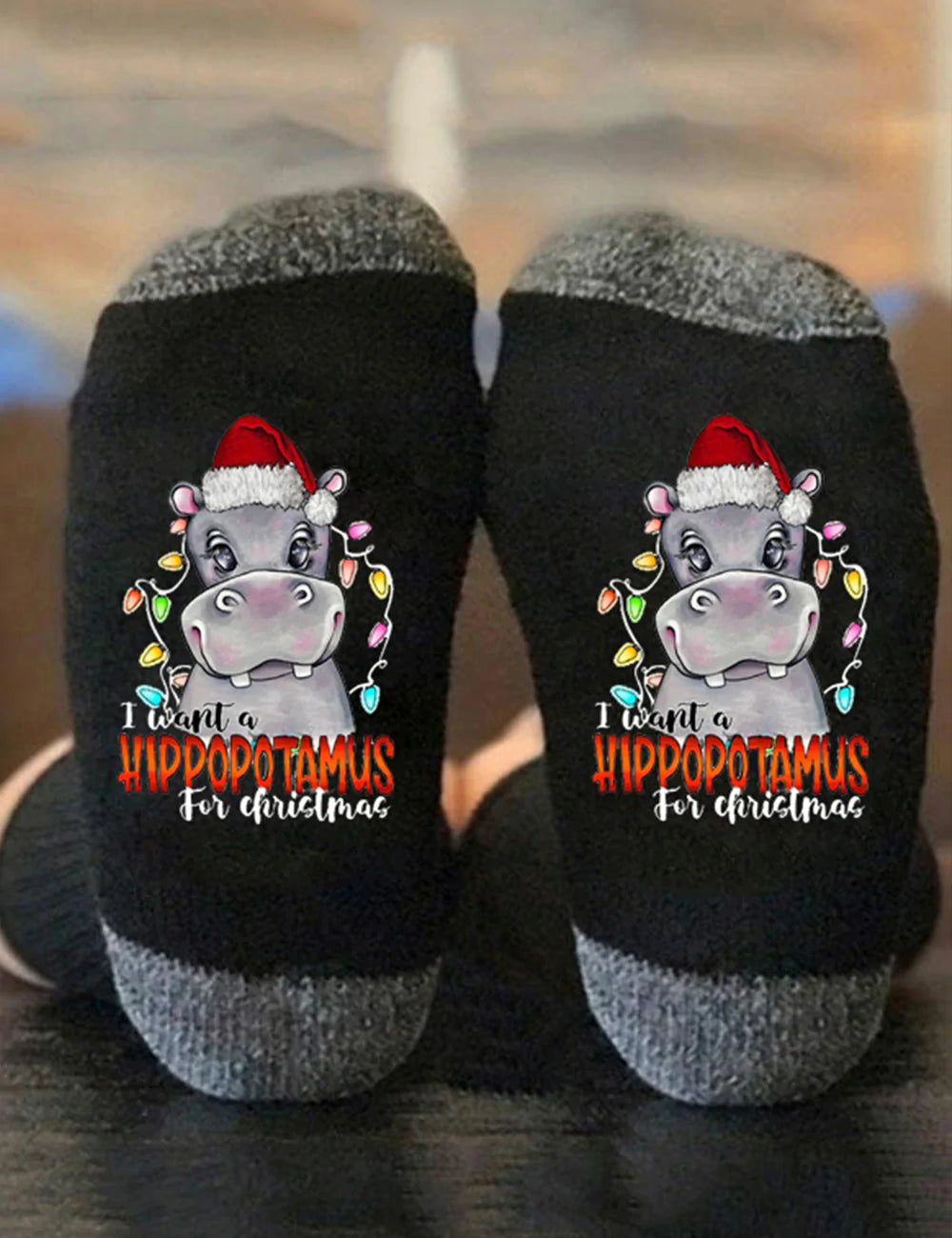I Want A Hippopotamus For Christmas Socks
