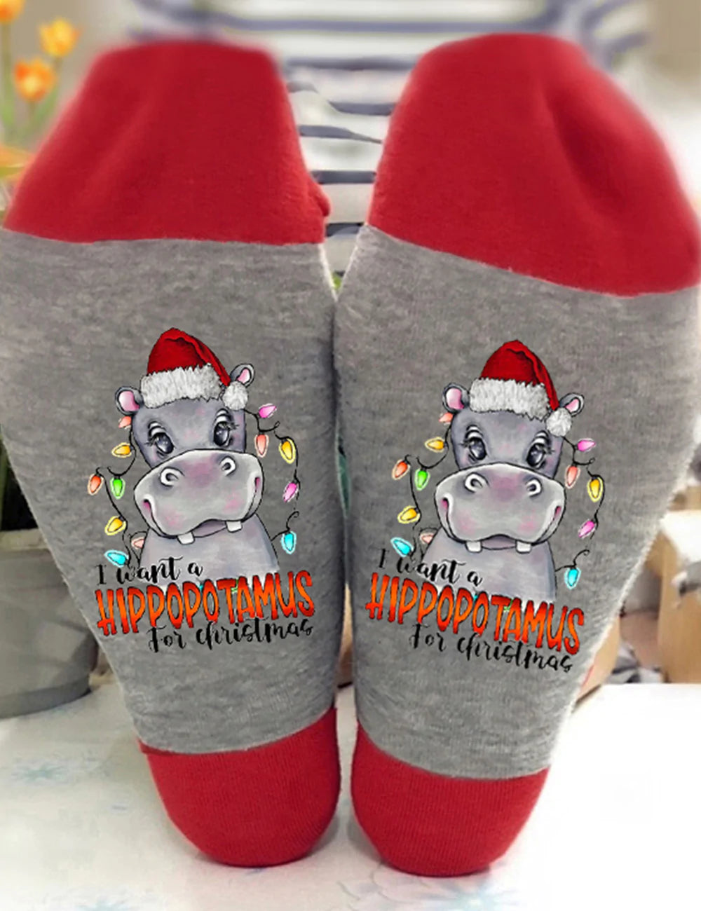 I Want A Hippopotamus For Christmas Socks