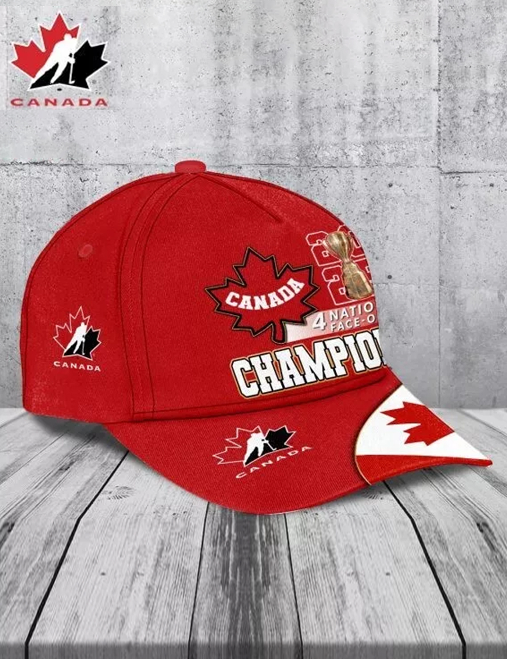 Canada 2025 4 Nations Face-Off Champions Baseball Cap
