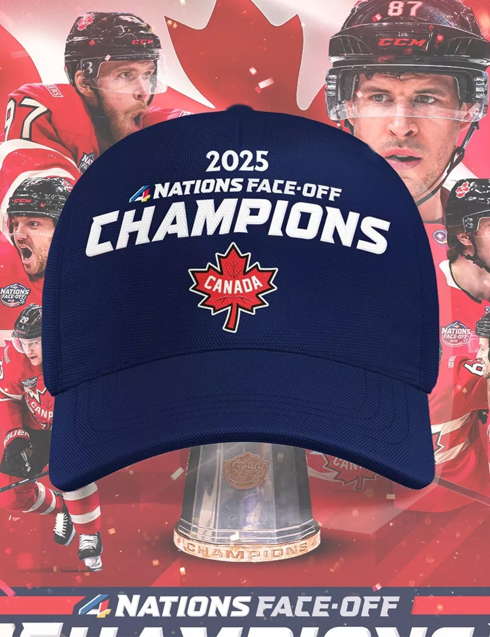 Canada Hockey 2025 4 Nations Face-Off Champions Hat