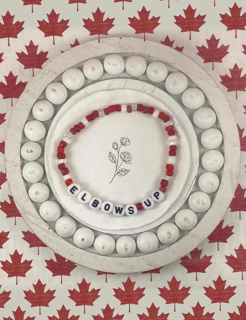 Elbows Up Canada True North Strong & Free Patriotic Bracelet