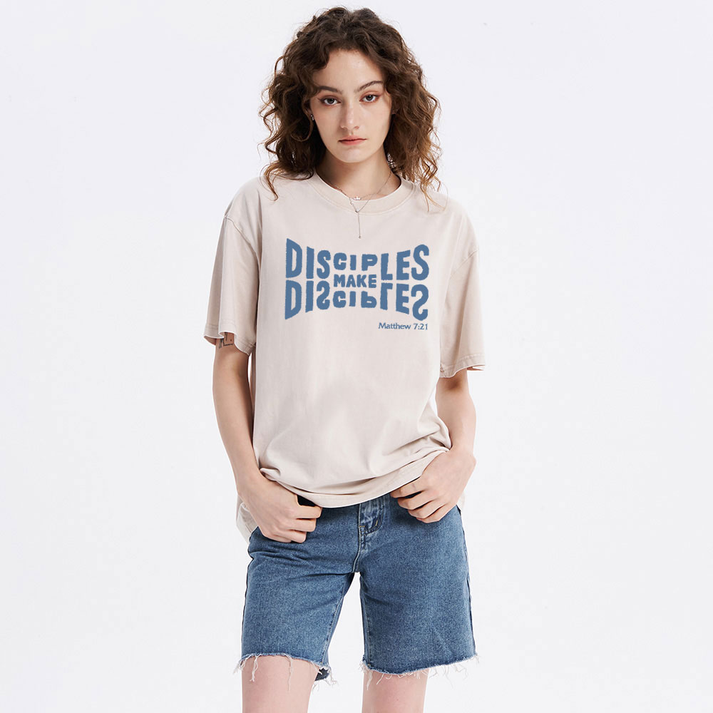 Go And Make Disciples Of All Nations Christian Washed T-Shirt