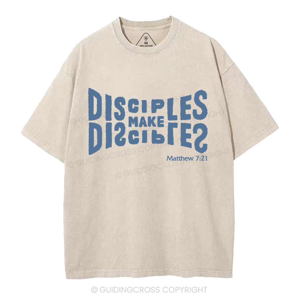 Go And Make Disciples Of All Nations Christian Washed T-Shirt