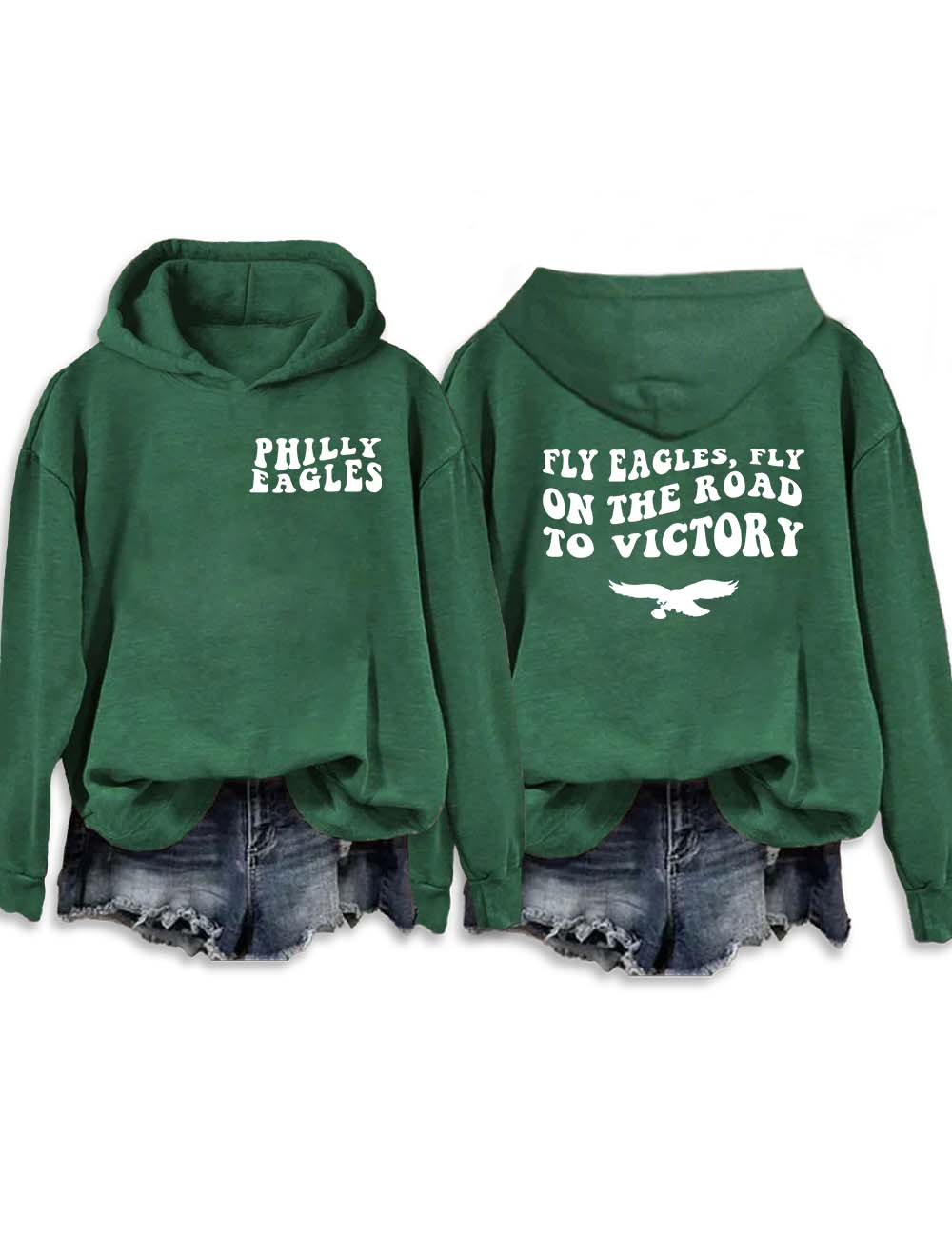 Fly Eagles Fly On The Road To Victory Philly Hoodie