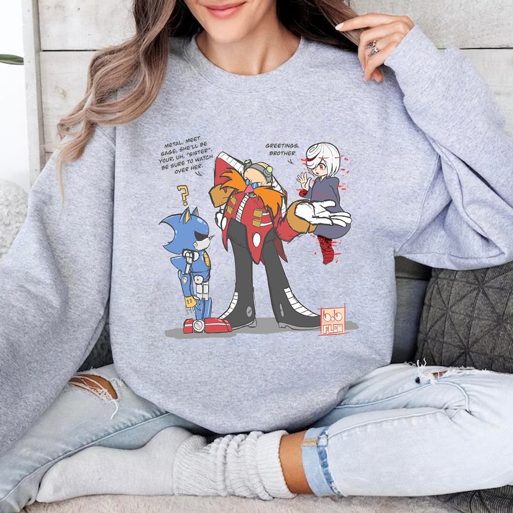Unisex Funny sonic comics T-shirt/Crewneck/Hoodie