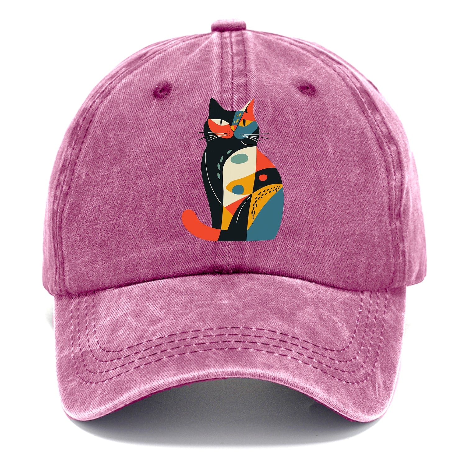 Abstract Elegance Colorful Cat Classic Cap