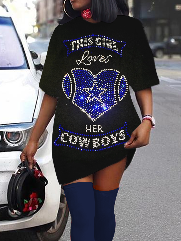 Women's Casual Long Sleeve Round Neck Print T-shirt