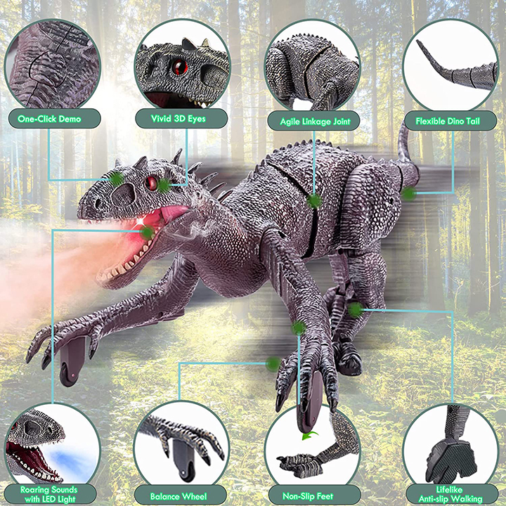 2023 Optimal Children Gifts Realistic Remote Control Dinosaurs