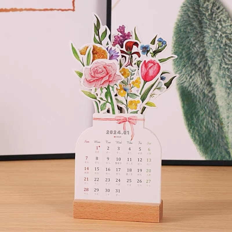🔥Christmas Hot Sale 48% OFF🔥2024 Bloomy Flower Desk Calendar💐