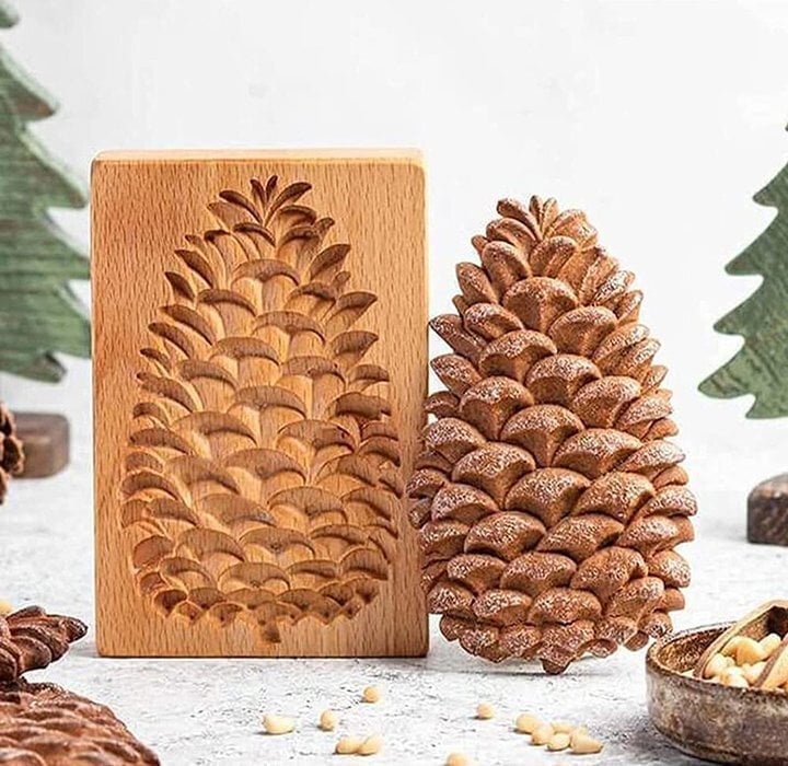 🔥Early Christmas Sale⏰💖Wood patterned Cookie Cutter – Embossing Mold for Cookies