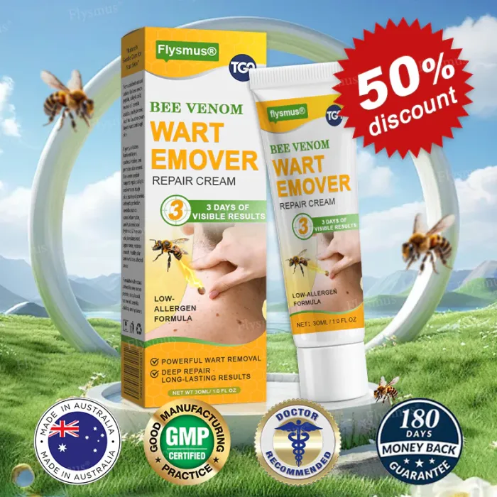 👨‍⚕️✅Pain-free flysmus® Bee Venom Wart-Removal Repair Cream—Made for all skin types (🔥Buy 1 Get 1 Free🔥)