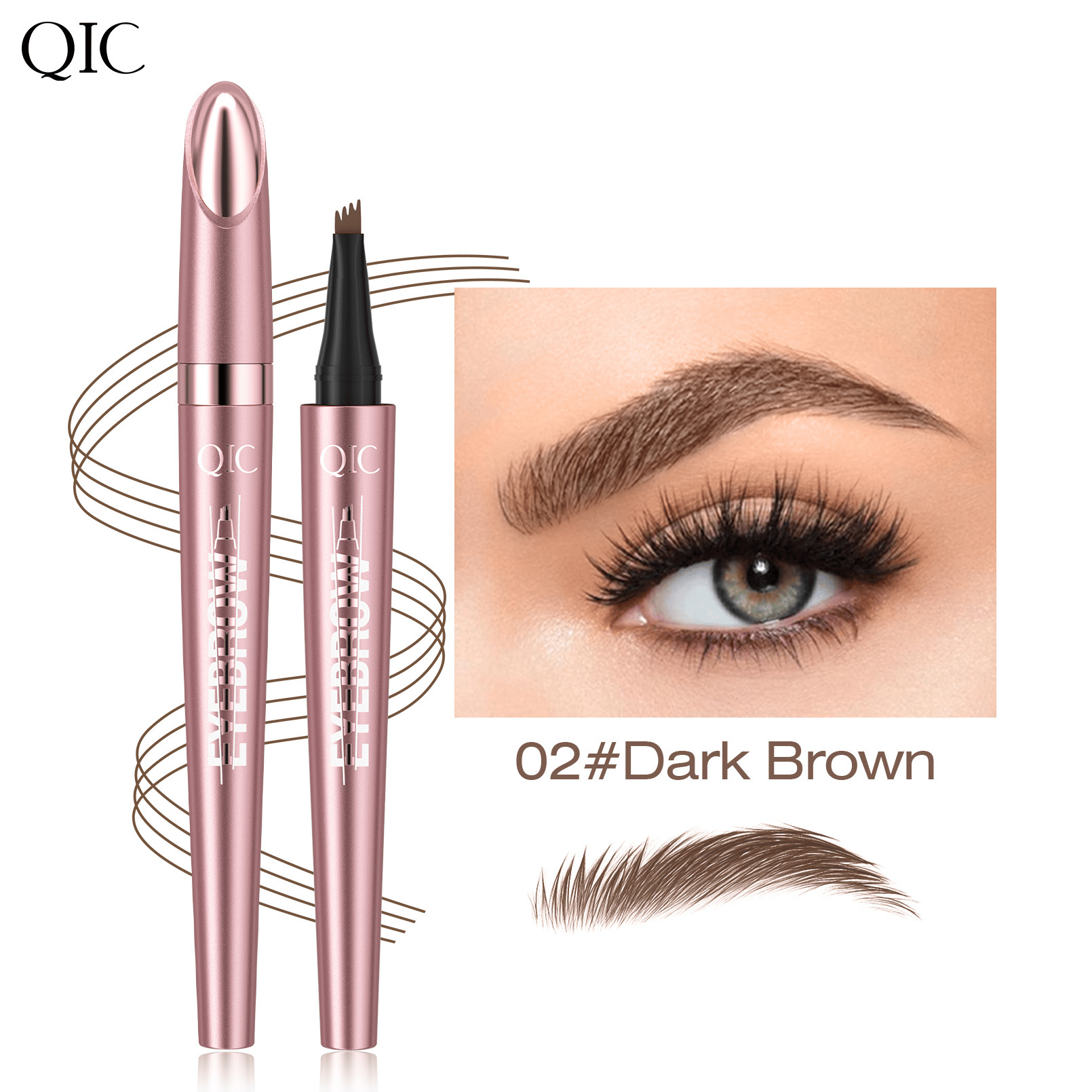 Waterproof Micro-Fork Eyebrow Pencil【Buy 1 Get 1 FREE – Pick Any 2 Colors】