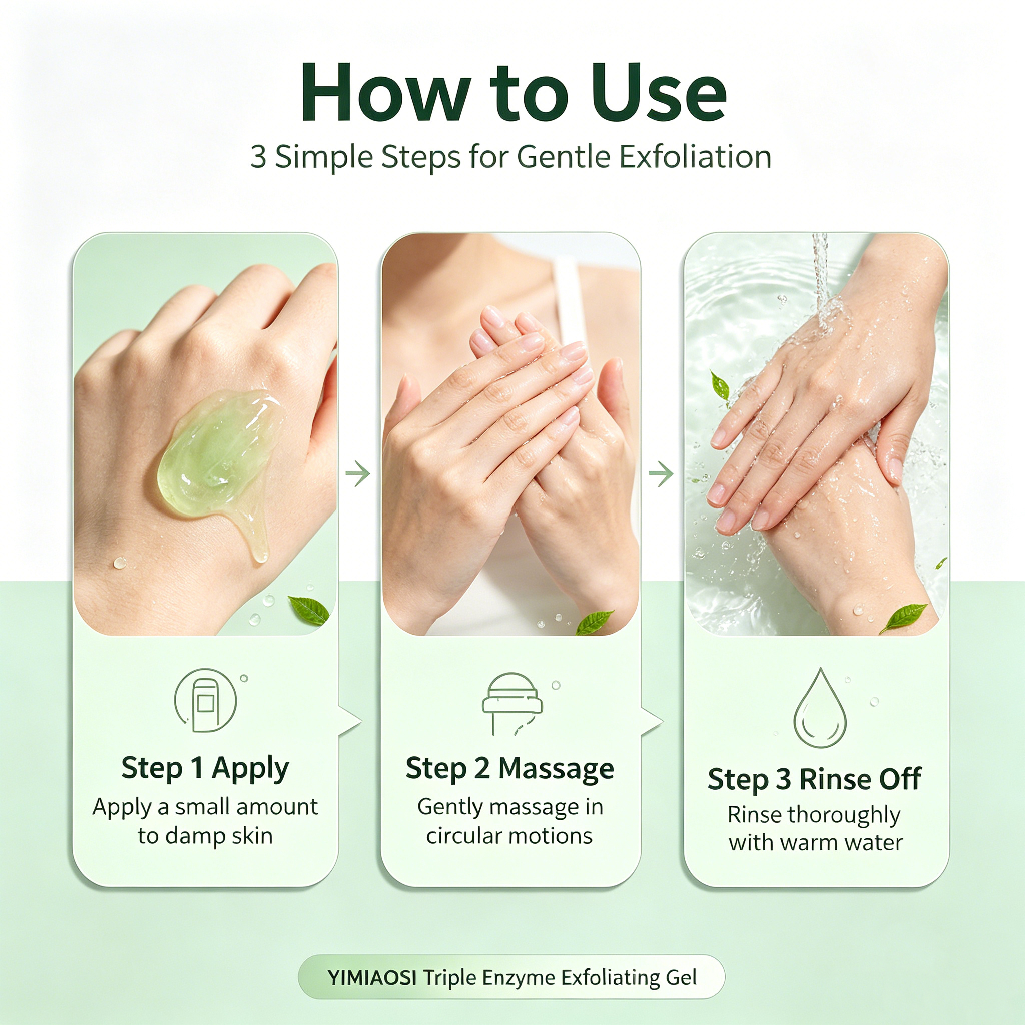 Green Tea Triple Enzyme Peeling Gel – Gently Removes Dead Skin Cells for Brighter, Smoother Skin