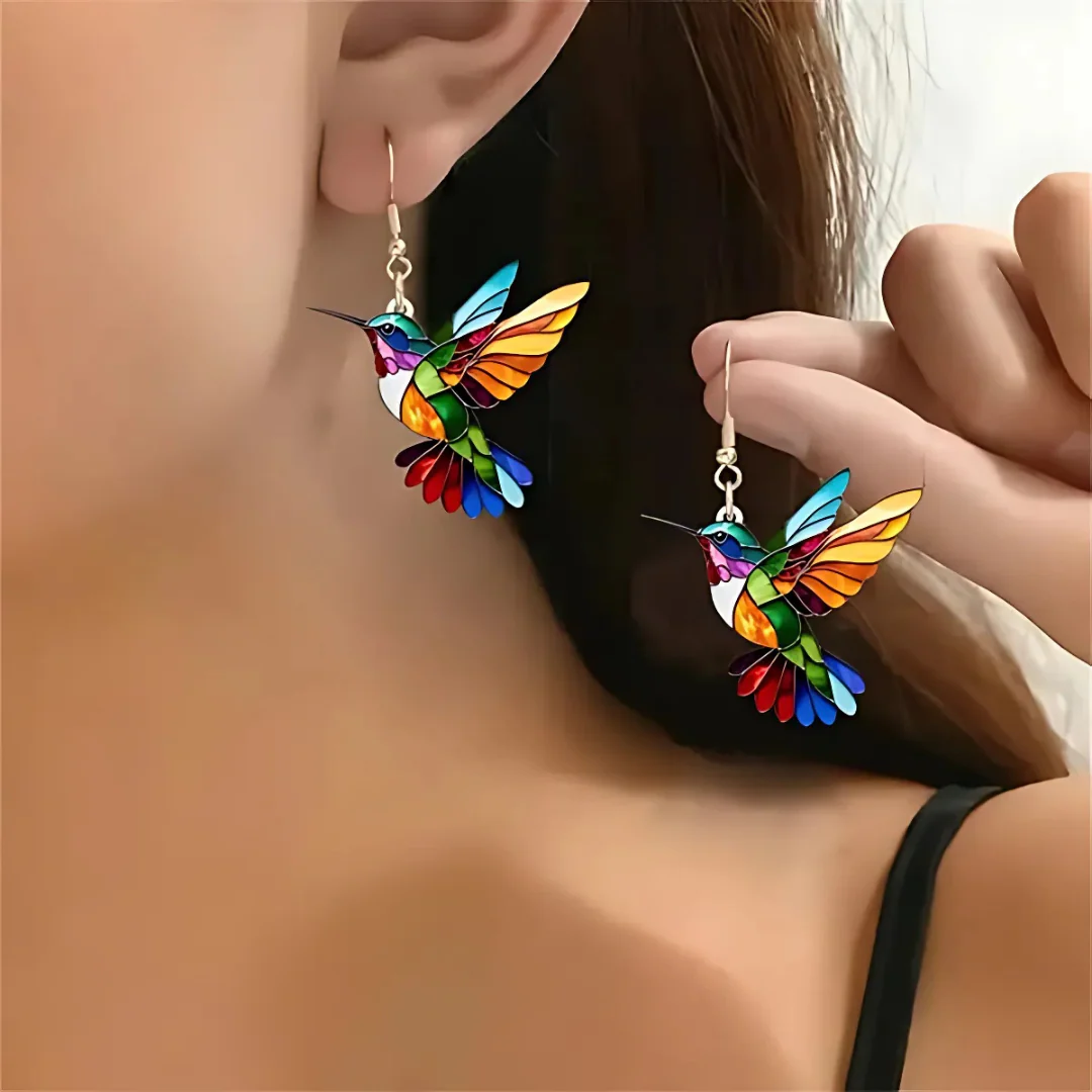 Best Gift Of 2026 | Rainbow Hummingbird Necklace + Matching Earrings (Free Gift)