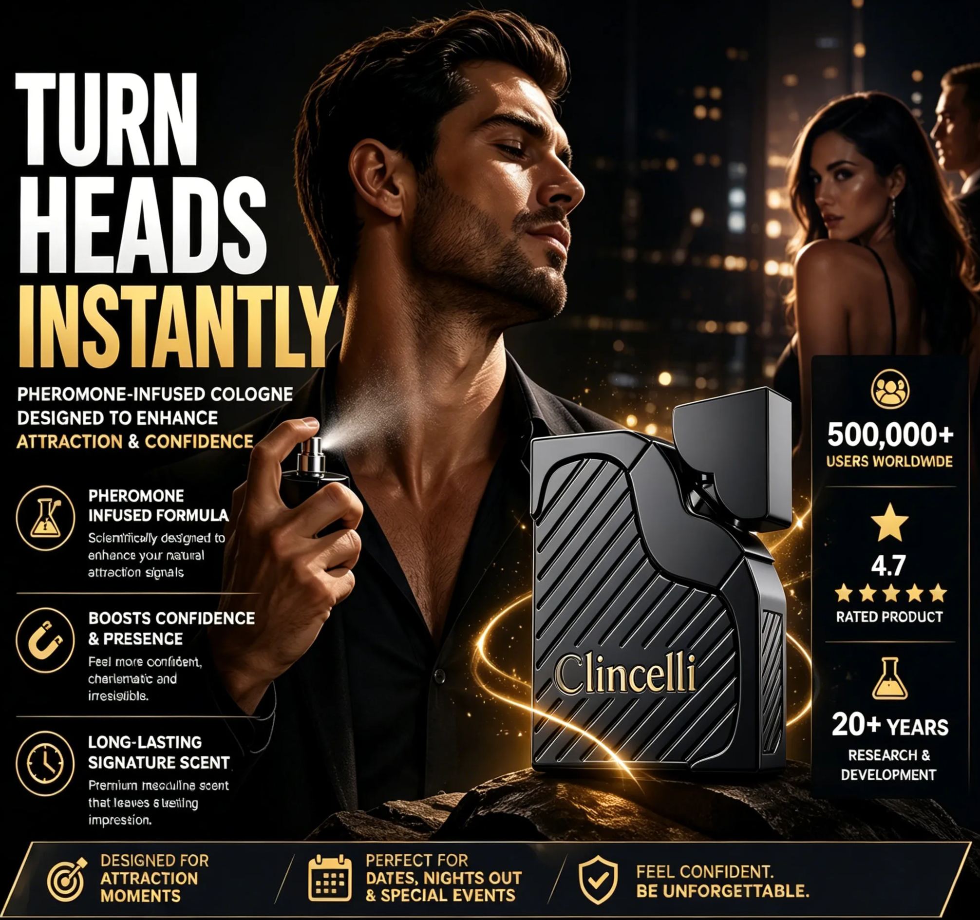 Turn Heads and Ignite Her Desire with Two Sprays of Clinclii Hypnotism Cologne