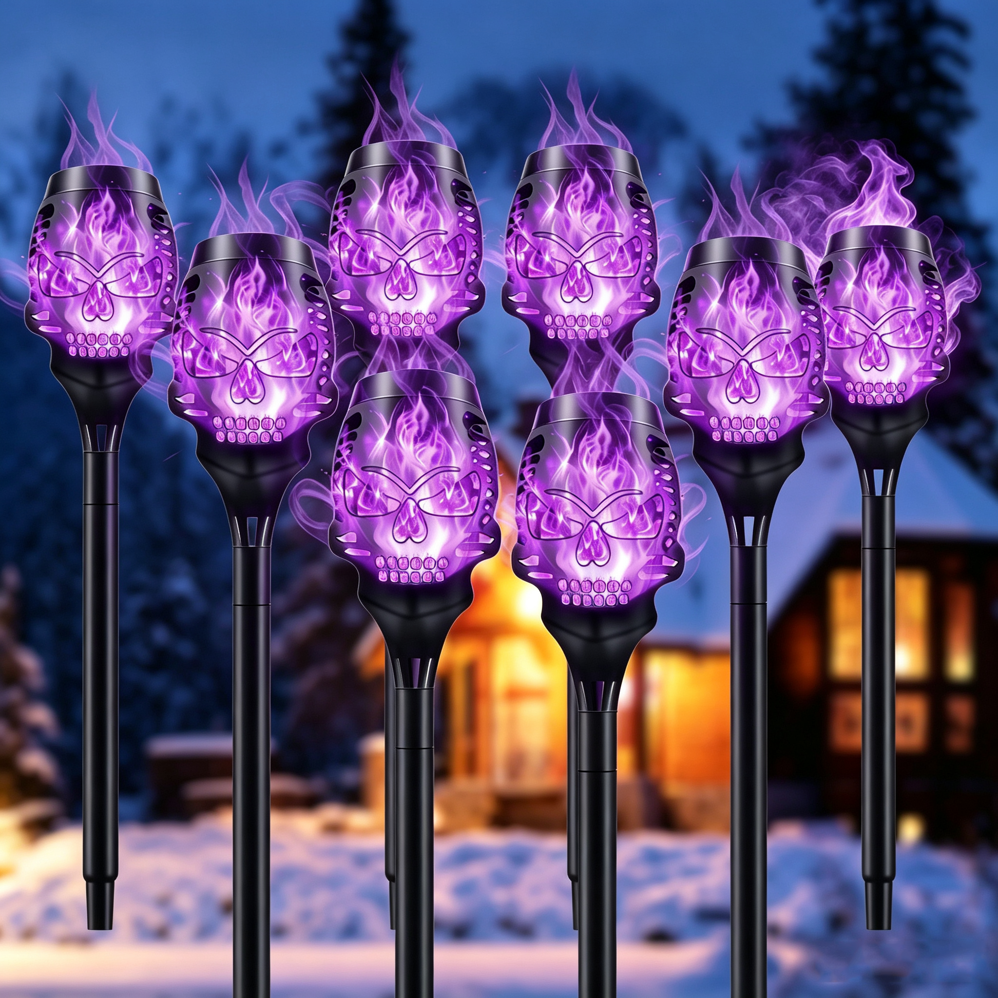 💀🔥Halloween Early Bird Special Sale 49% OFF🔥Halloween Solar Skull Flame Lights