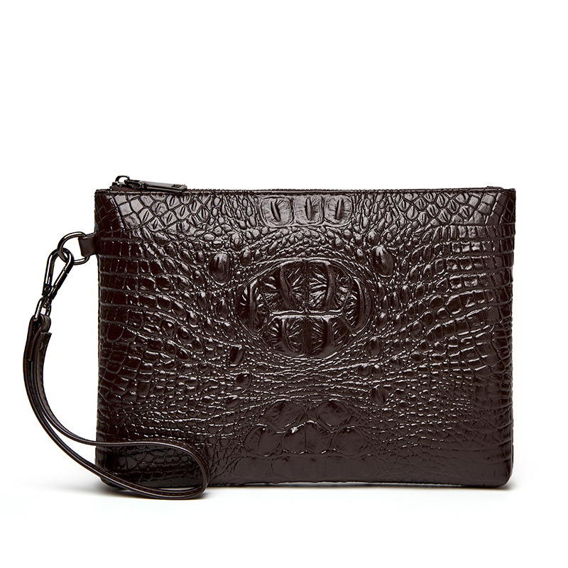 Handmade Authentic Crocodile Pattern Mississippi Clutch Purse