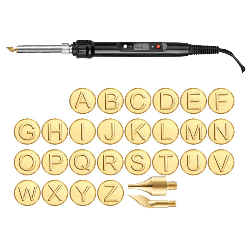 🔥Boxing Day Sale-49% OFF✉️26 Letters Copper Mold —DIY Wood Burning/Carving Set