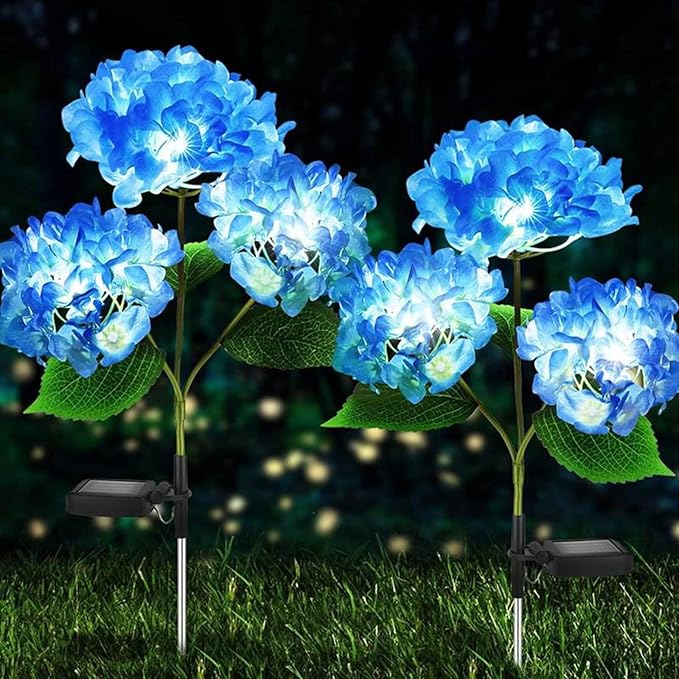 Outdoor Solar Hydrangea Flower Lights