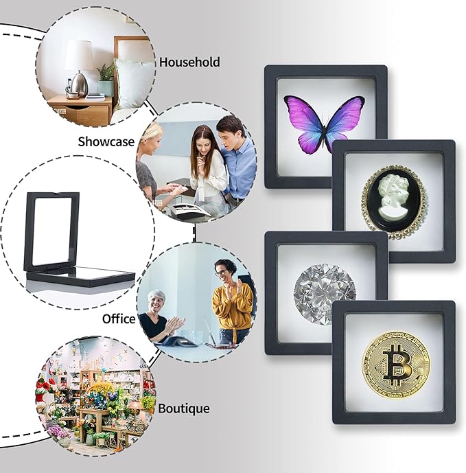 Display Boxes - 3D Floating Display Frame Holder Box