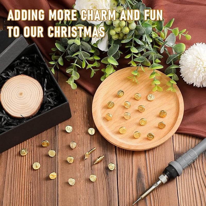 🔥Boxing Day Sale-49% OFF✉️26 Letters Copper Mold —DIY Wood Burning/Carving Set