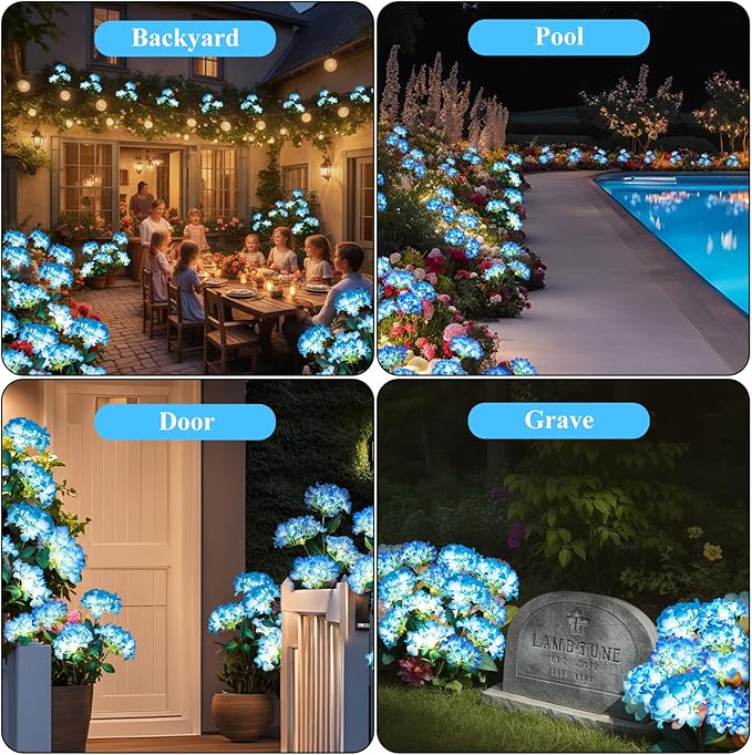🔥Summer Hot Sale🔥Outdoor Solar Hydrangea Flower Lights