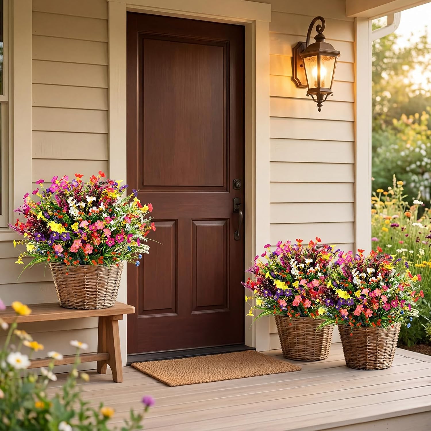 💥2026 Upgraded high-grade material 💐UV Resistant Faux Silk Wildflowers