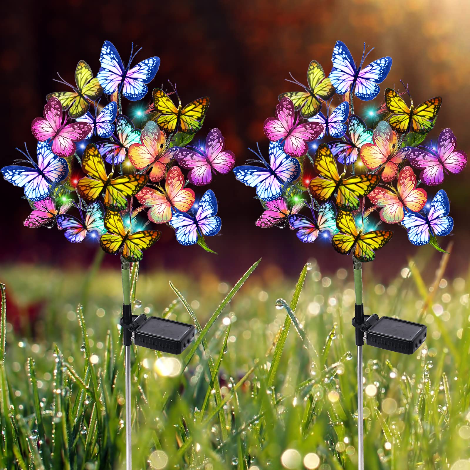 💐2025 Spring Hot Sale🦋Solar Outdoor Butterfly Lights✨